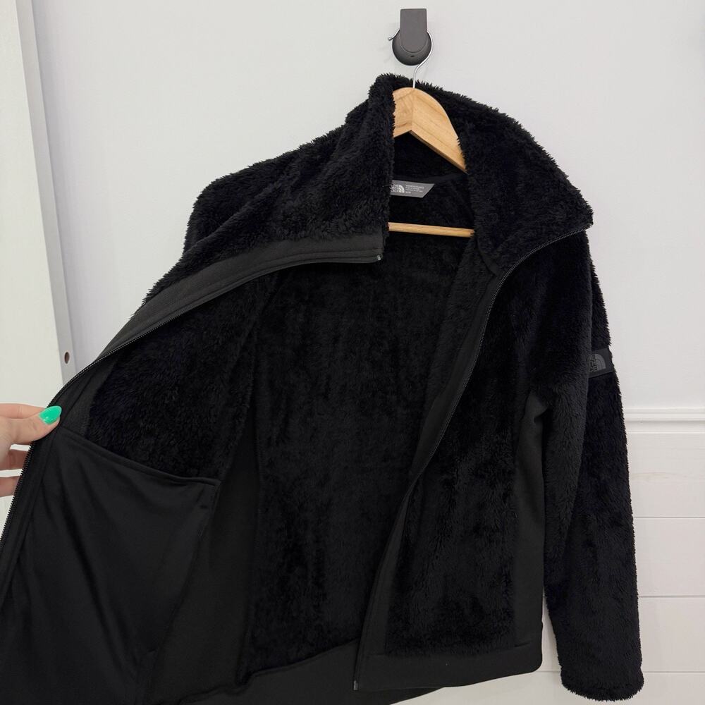 Women’s The North Face Black Fleece Zip Up Jacket Size M - Picture 5 of 7